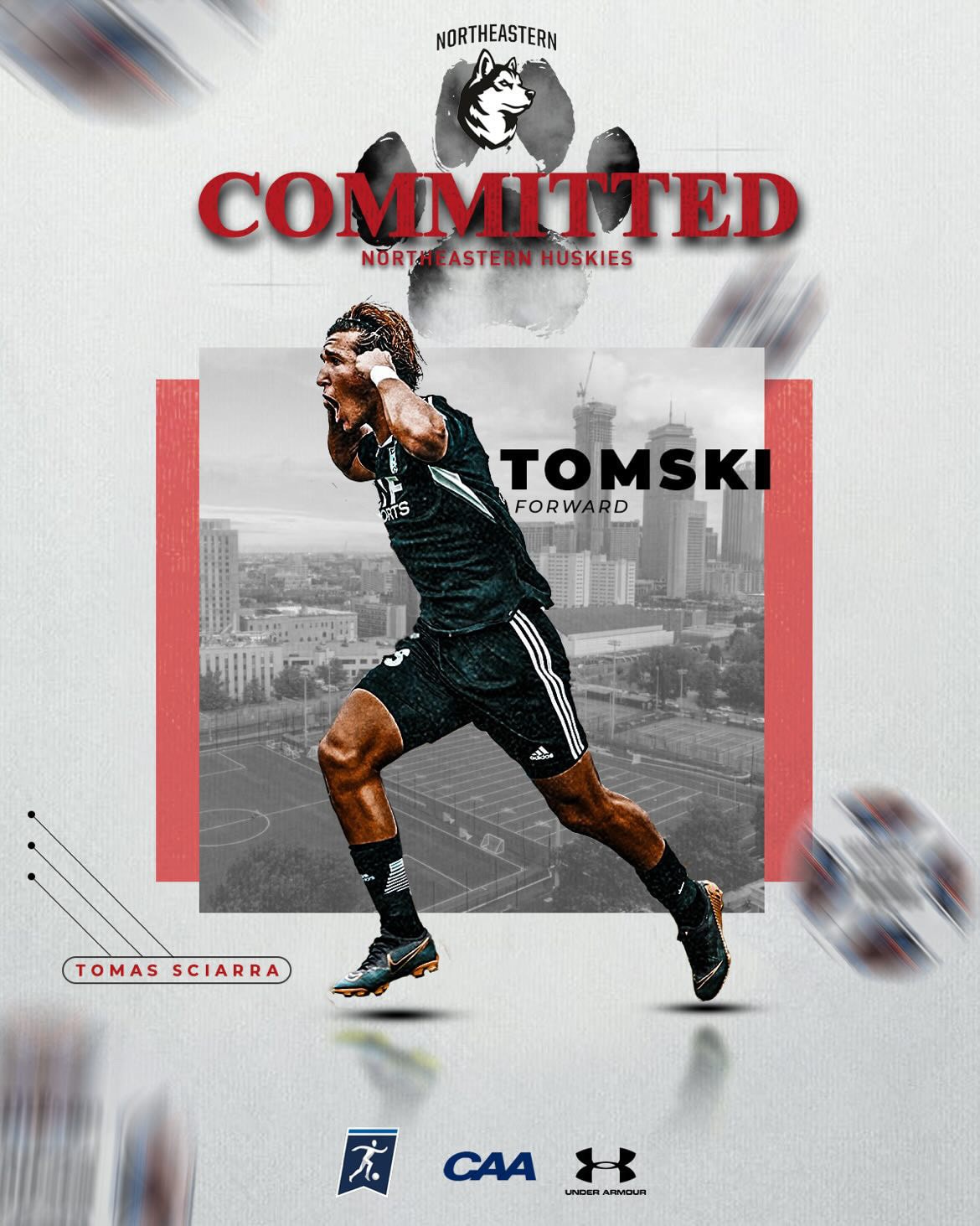 Tomas Sciarra committed to Northeastern University